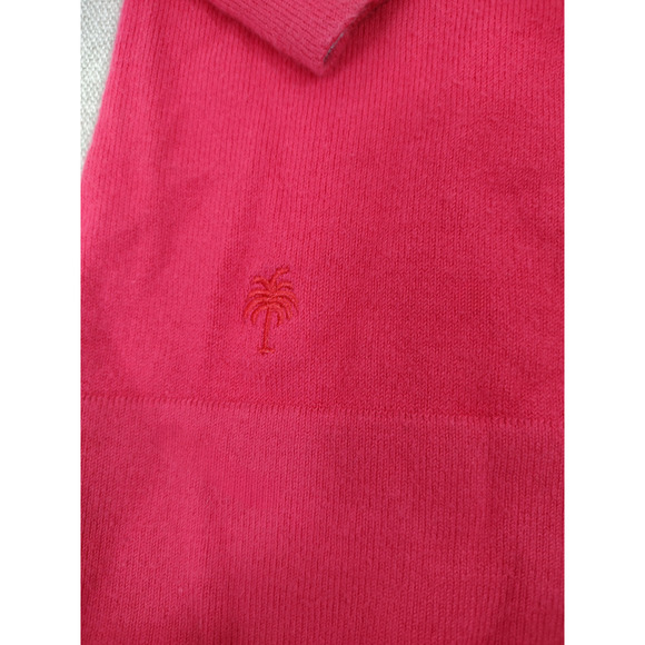 Lilly Pulitzer Sweater Womens Medium Coral Long Sleeve V-Neck Pullover - Picture 6 of 6